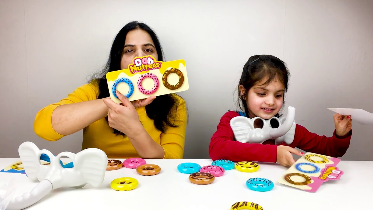 Mom vs Baby DOH NUTTER Elephant Challenge! 