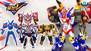 Tobot V Combine Master-V6/Master V/Super Driller/Power Train/Sonic Stealth Transformation 단 합체 마스터 V