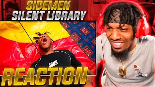 KSI ALMOST DIED! | SIDEMEN - SILENT LIBRARY 1 (REACTION!!!)