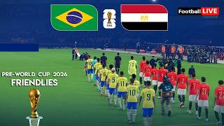 BRAZIL vs EGYPT - Pre-World Cup 2026 Friendlies | Full Match All Goals | Simulation PES screenshot 1
