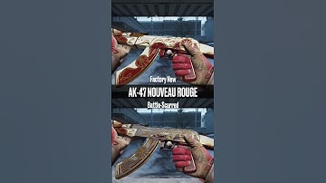 AK-47 Nouveau Rouge: Clean vs Battle-Scarred 🔥#CS2 #SkinComparison