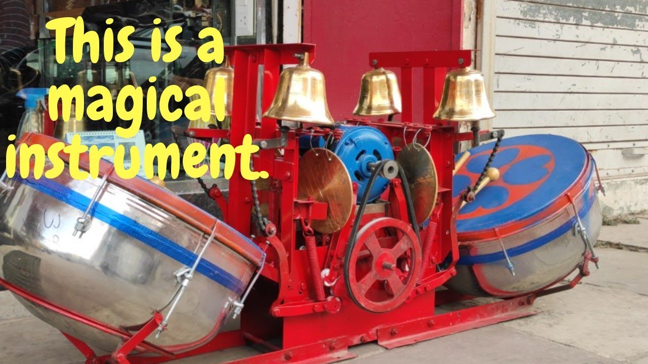 Indian aarti magical instrument live demo at Bhargava's music shop in