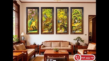 Tranh bốn mùa xuân hạ thu đông tranh tứ quý tùng cúc trúc đào mã tq13b LH: 0964455796