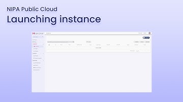 NIPA Public Cloud - launching instance
