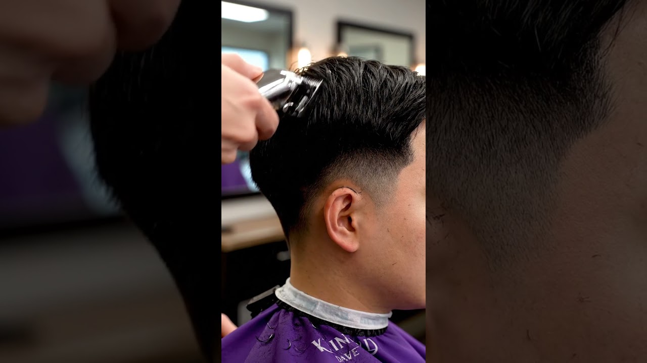 POV best nyc barber fade taper textured crop asmr king david #shorts