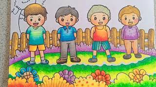 Cara Mewarnai Gambar dengan Crayon | Mewarnai Background