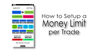 How to setup a Money Limit per Trade -Pipz