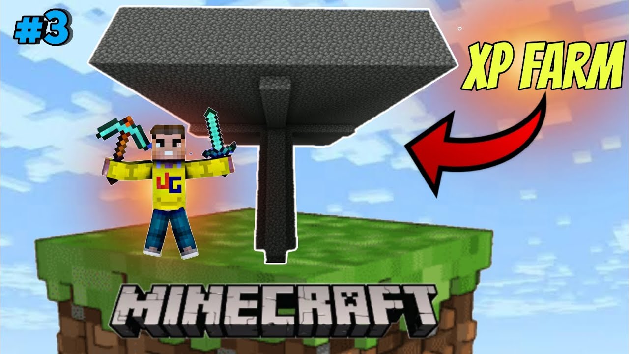 I build unlimited XP farm | one block Minecraft | Hindi Gameplay #3 ...