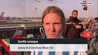 Camille Levesque, jockey de Granvillaise Bleue (05/03 à Vincennes)