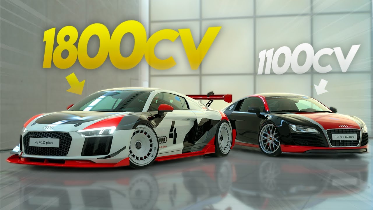 AUDI R8 COM MOTOR DE BUGATTI CHIRON - ficou bizarro!! - YouTube