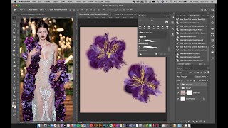 Create an Abstract Watercolor Flower inspired by Rodarte Runway look + FREE @Photoshop Brushes