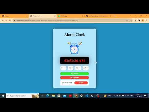 Alarm Clock Project | Skill Test 1 | Coding Ninjas| Frontend
