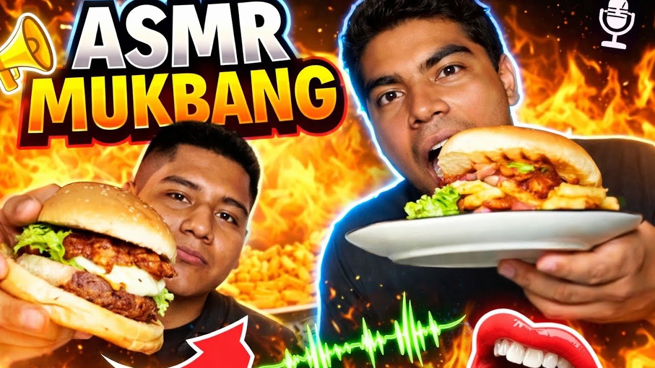 ASMR Español comiendo hamburguesas caseras |NicoASMR ft. OttoASMR