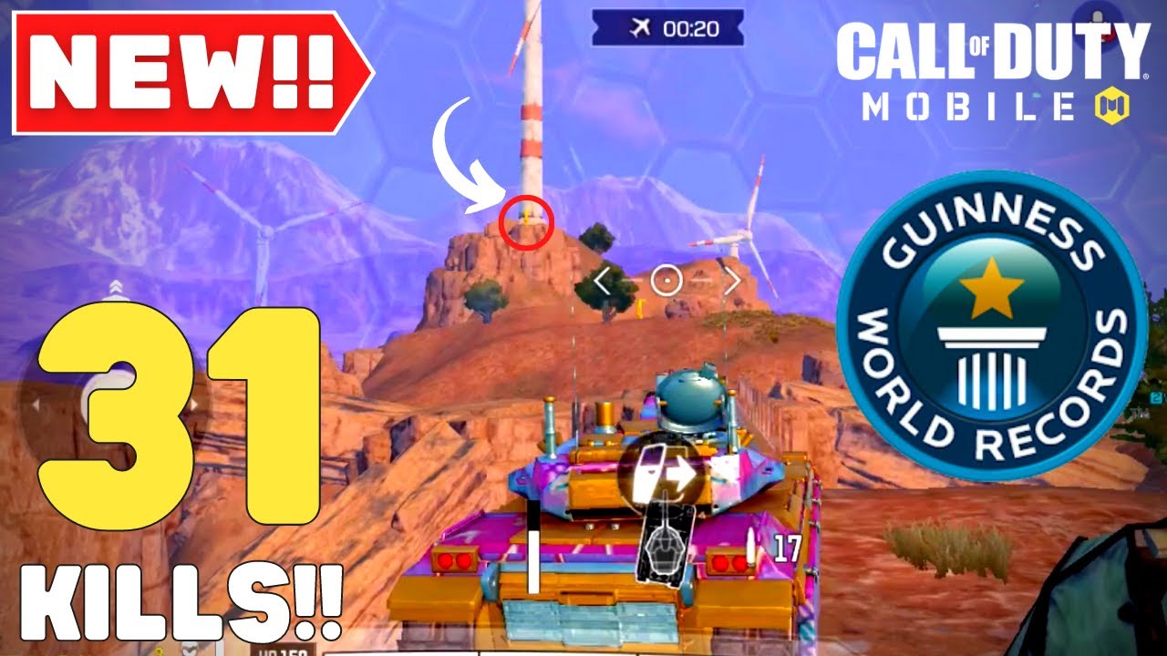 *NEW* WORLD RECORD - LONGEST TANK SHOTS | 31 KILLS DUO VS SQUADS COD MOBILE BATTLE ROYALE!!!