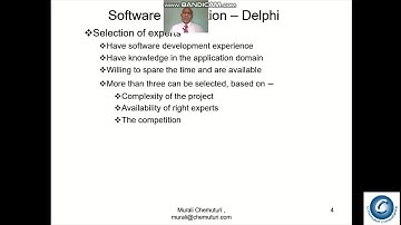 Software Estimation - Delphi Technique