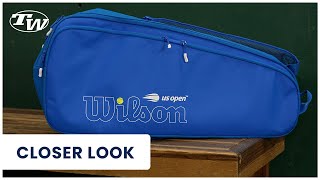 Take a closer look at the Wilson US Open Tour 12 Pack Tennis Bag for 2024!