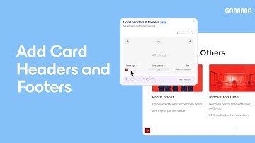 How to add Card Headers and Footers in Gamma