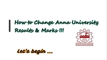 How to change Anna University Exam Results | Result HACK prank