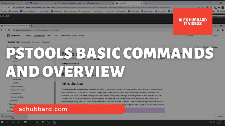 PSTools Basic Commands and Overview