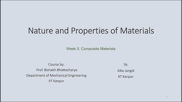 Week 5  Nature and Properties of Materials Online Doubt Solving Session
