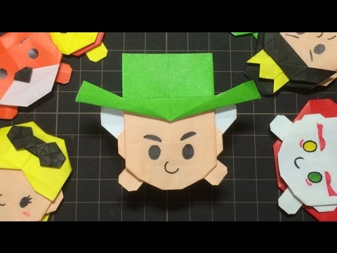 ツムツム折り紙 マッドハッターの作り方 How To Make Origami Disney Alice In Wonderland Youtube