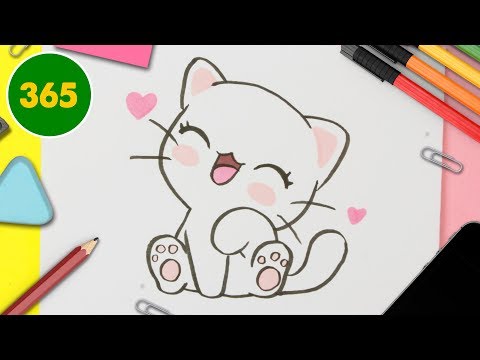 Comment Dessiner Un Chat Kawaii Pas à Pas Pour Les Enfants