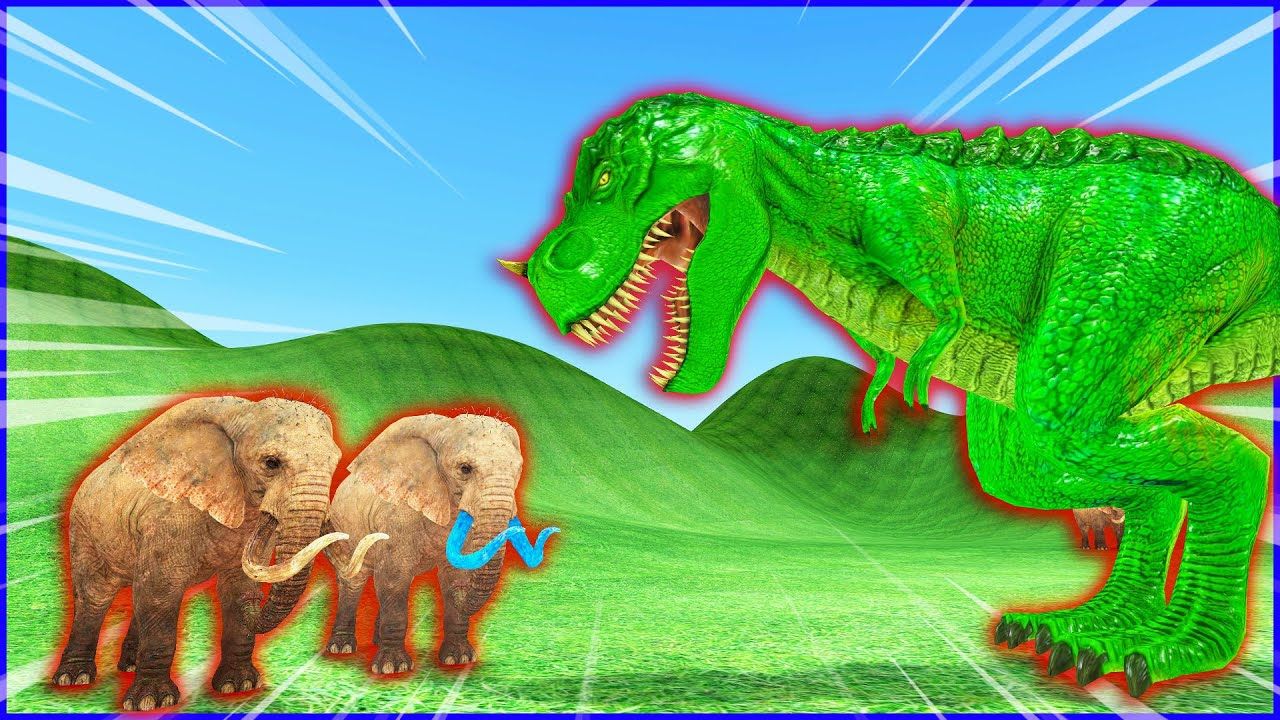 Elephants in Danger – T-Rex Attack and Mom's Brave Rescue! | Versuslife
