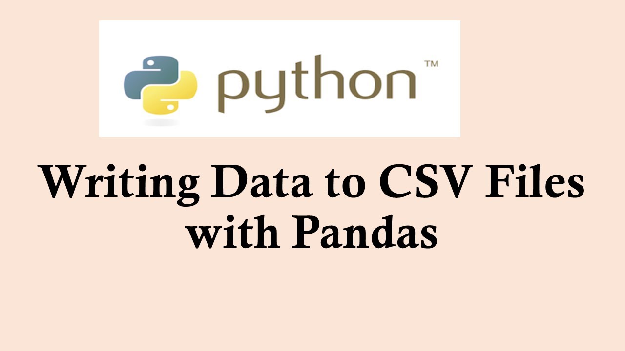 Python basic course | Writing Data to CSV Files with Pandas - YouTube