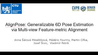 AlignPose: Generalizable 6D Pose Estimation via Multi-view Feature-metric Alignment