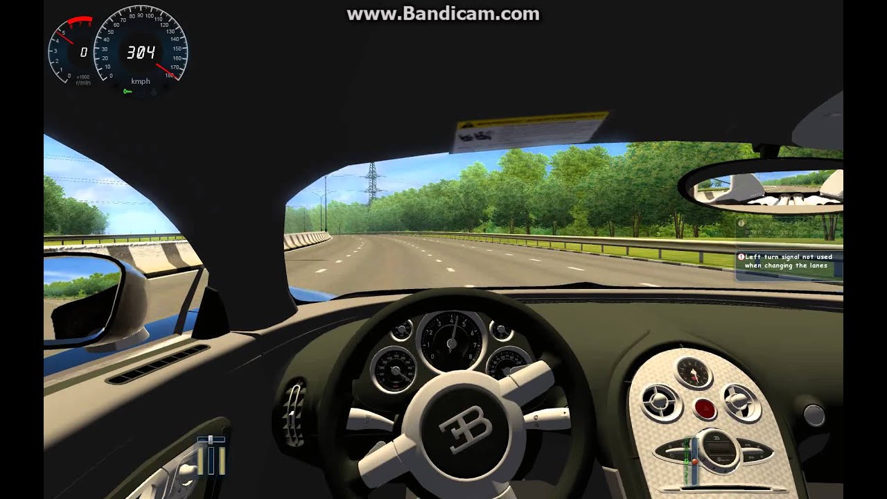 City car driving Bugatti veyron top speed 450 kmph