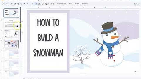 How to Build a Snowman - Google Slides Instructions