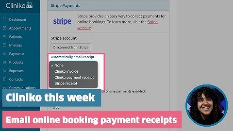 Cliniko this week: automatically email receipts for online bookings payments