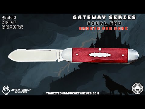 Jack Wolf Knives: Equal End - Smooth Red Bone