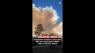 Large plume of smoke rises from uncontained Charlton County widlfire Wealth