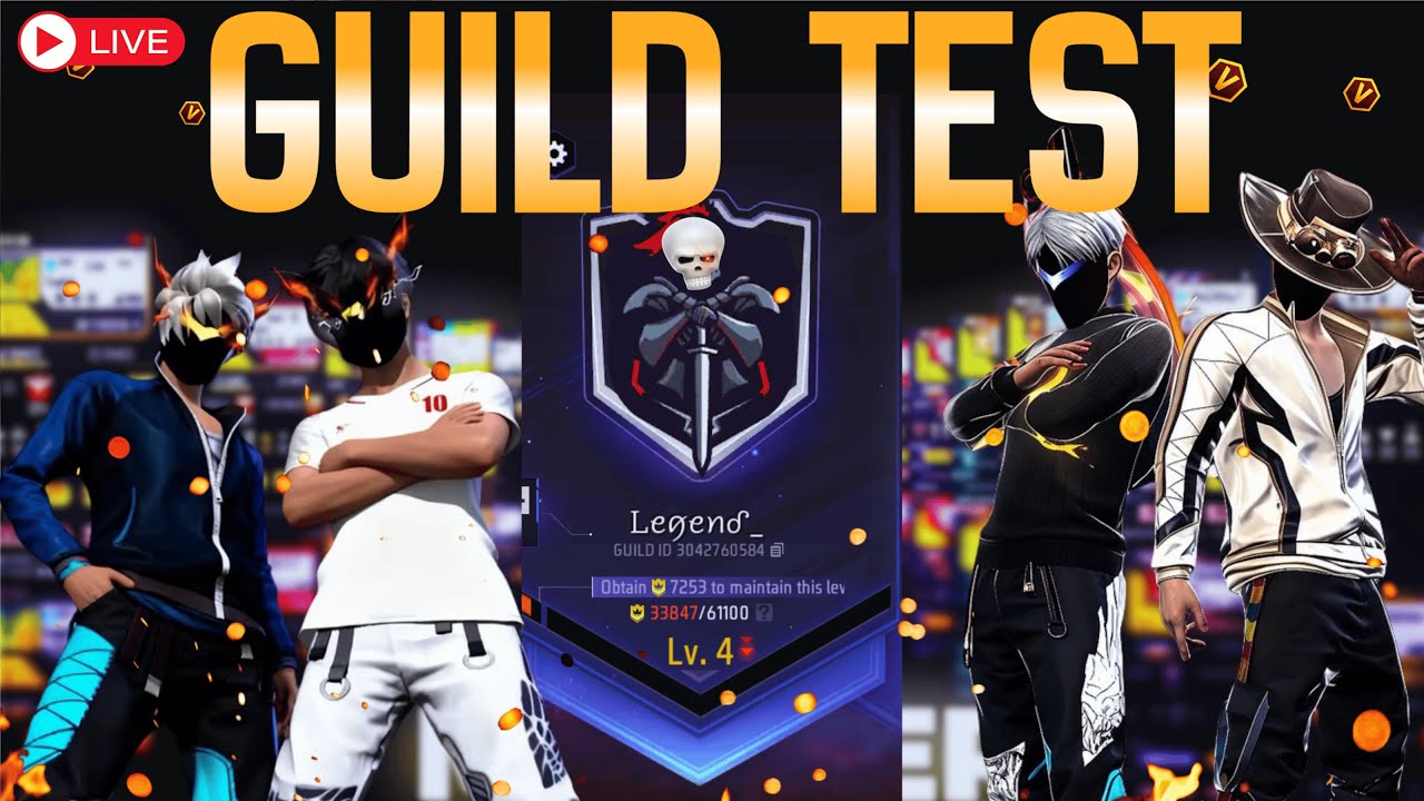 🔥 Free Fire Custom Live | Guild Test 1v4 Challenge | Insane Clutch Moments | FF Live 🔥
