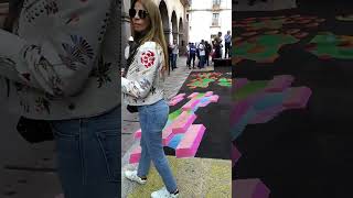 un experimento visual en perspectiva anamórfica triaxial en la icónica plaza de armas Queretaro Mex.