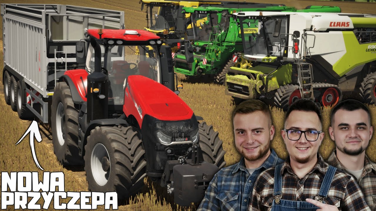 Pierwsze ŻNIWA Na 3xKombajny🌾Nowa PRZYCZEPA 🔥 