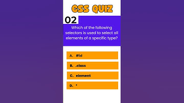 Which selector is used to select all elements of a specific type in CSS? | CSS Basics #shorts