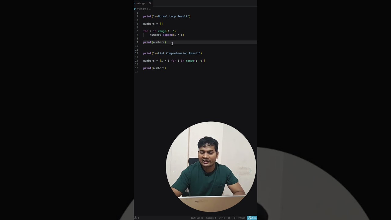 🔥 List Comprehension vs Normal Loop — Same Result, Less Code