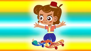 Aladdin The Genies - The Magic Skateboard - English Fairy Tales For Kids