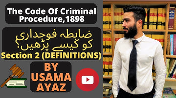 Code of Criminal Procedure,1898 | Definitions | Section 1,3,4