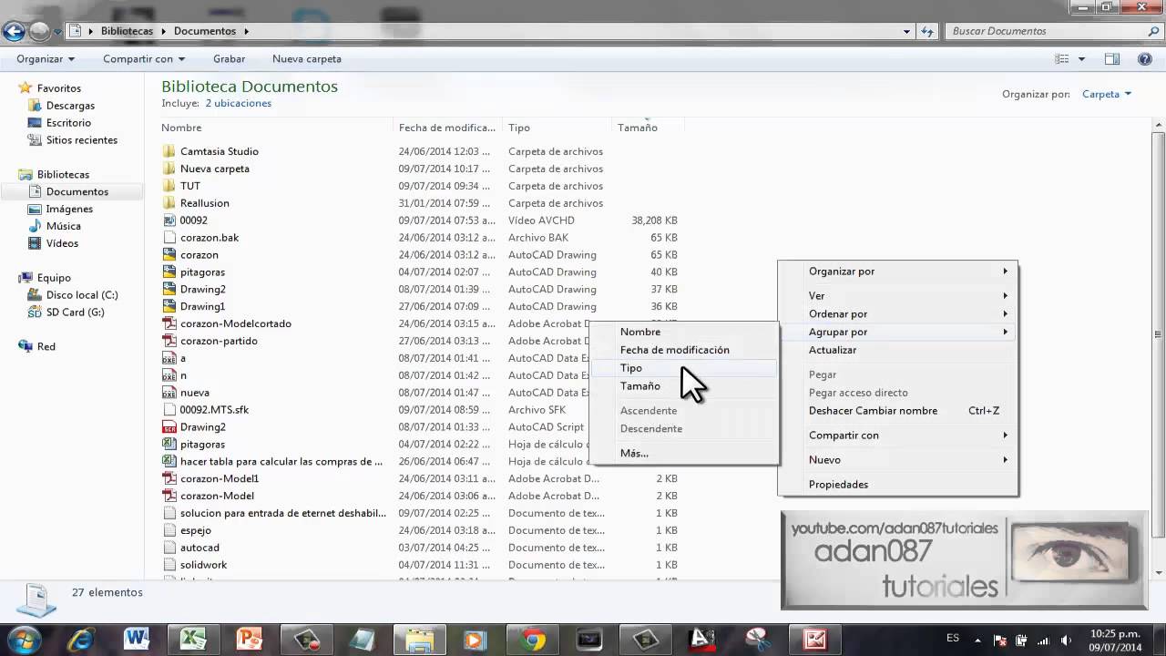 windows agrupar los archivos por nombre - YouTube