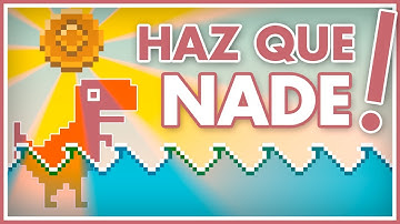 Juego del DINOSAURIO de Chrome flotando y recogiendo monedas (HTML y Javascript)