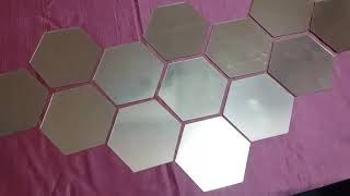 Unboxing of 3D acrylic sticker mirror gold in hindi