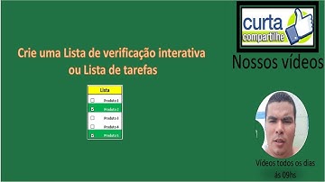Crie uma Lista de verificação interativa  ou Lista de tarefas no excel com check box