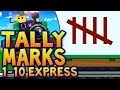 Tally marks review test for children  express pictrain