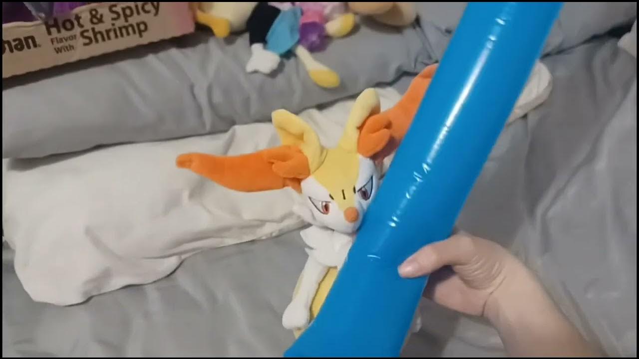 my Braixen Plush playing a Blue Tube Inflation lol (I'm Bored so I