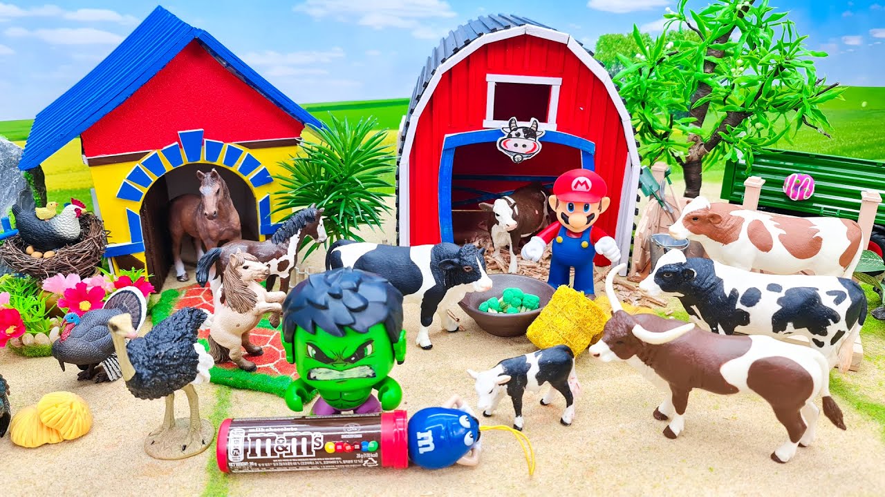 The Most Funny Story from the Farmyard – DIY Farm Playset Toys – Cattle Farm Diorama