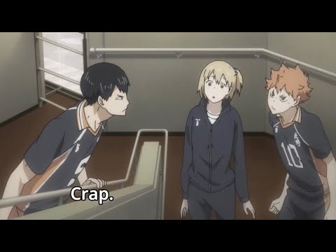 Haikyuu!! Kageyama and Hinata argue about poop and crap- (eng sub)