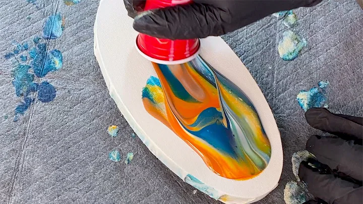 You WON'T BELIEVE this TINY CANVAS! Little Cutie Flip Cup + Ballon Roll Acrylic Pour